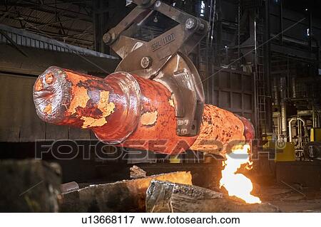 Red hot steel ingot in steelworks View Large Photo Image Stock Photo - Red hot steel ingot in steelworks. Fotosearch
