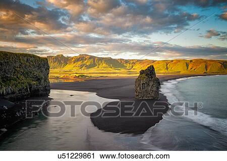 Stock Image - Reynisfjara, Vik, Iceland. Fotosearch