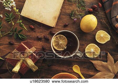 Stock Image - Rosehip herbal tea. Fotosearch