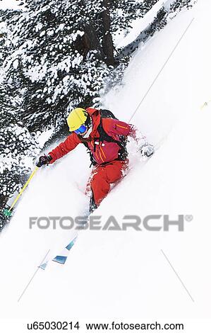 Skier skiing, Khtai, Austria View Large Photo Image Picture - Skier skiing, Khtai, Austria. Fotosearch