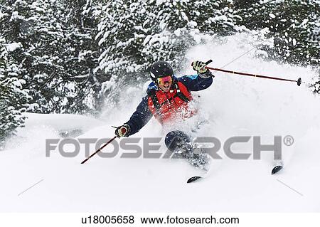 Skier skiing, Khtai, Austria View Large Photo Image Stock Photo - Skier skiing, Khtai, Austria. Fotosearch