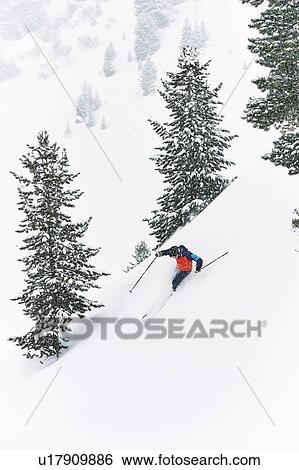 Skier skiing, Khtai, Austria View Large Photo Image Stock Photograph - Skier skiing, Khtai, Austria. Fotosearch