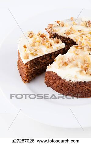 Slice of carrot cake View Large Photo Image Stock Photograph - Slice of carrot cake. Fotosearch
