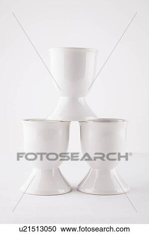 Stock Image - Three Egg Cups. Fotosearch