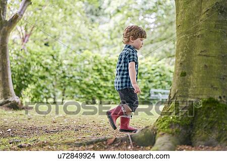 Picture - Toddler exploring park. Fotosearch