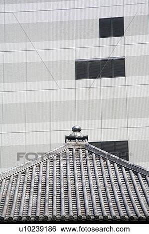 Stock Photograph - Traditional and Modern Architecture in Tokyo. Fotosearch