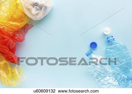 Used plastic bottles and bags for recycling View Large Photo Image Stock Image - Used plastic bottles and bags for recycling. Fotosearch