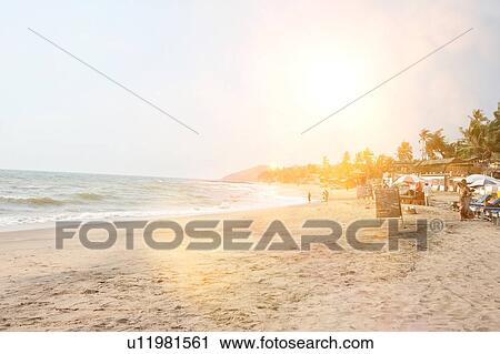 Vagator Beach, Goa, India View Large Photo Image Stock Image - Vagator Beach, Goa, India. Fotosearch