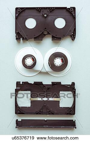 Stock Photo - Video cassette parts. Fotosearch