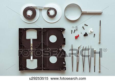 Stock Photography - Video cassette parts. Fotosearch