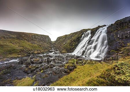 Waterfall cascading into river, Eyja- og Miklaholtshreppur, Vesturland, Iceland View Large Photo Image Stock Image - Waterfall cascading into river, Eyja- og Miklaholtshreppur, Vesturland, Iceland. Fotosearch