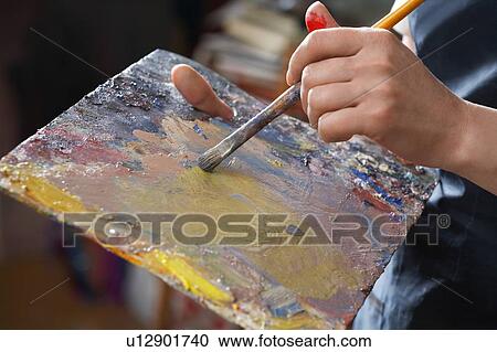 Woman hand close up painting View Large Photo Image Stock Image - Woman hand close up painting. Fotosearch