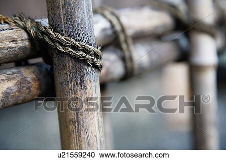 Wooden bamboo fence View Large Photo Image Stock Image - Wooden bamboo fence. Fotosearch