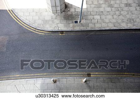 Aerial View of empty street View Large Photo Image Stock Photography - Aerial View of empty street. Fotosearch