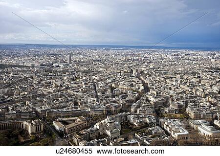 Aerial View of Paris, France View Large Photo Image Stock Photography - Aerial View of Paris, France. Fotosearch