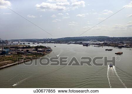 Stock Photography - Aerial View of River Thames. Fotosearch