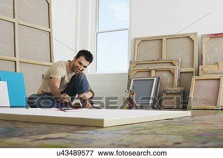 Artist at Work View Large Photo Image Stock Photo - Artist at Work. Fotosearch