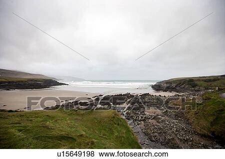 Stock Photo - Beach on the North Atlantic, Ring of Kerry, Ireland. Fotosearch