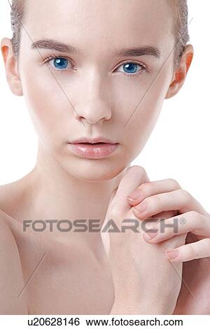 Beautiful caucasian female in studio View Large Photo Image Stock Photograph - Beautiful caucasian female in studio. Fotosearch