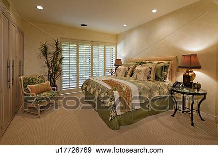 Bedroom interior of luxurious villa View Large Photo Image Stock Photo - Bedroom interior of luxurious villa. Fotosearch