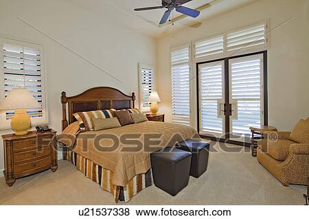 Stock Photo - Bedroom interior of luxury villa. Fotosearch