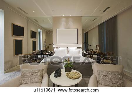 Bedroom with armchairs View Large Photo Image Stock Image - Bedroom with armchairs. Fotosearch