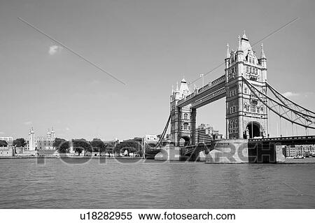 Stock Photography - Black and white photo of Tower bridge. Fotosearch