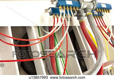 Cables and wires on a machine View Large Photo Image Stock Image - Cables and wires on a machine. Fotosearch