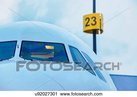 Stock Image - Close up of airplame in . Fotosearch