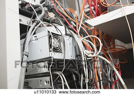 Stock Image - Close-up of configuration of wires. Fotosearch