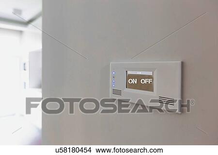 Close up photo of modern touch switch board on wall View Large Photo Image Picture - Close up photo of modern touch switch board on wall. Fotosearch