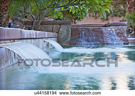 Picture - Close-up view of fountain detail. Fotosearch