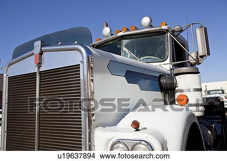 Picture - Close up view of industrial truck. Fotosearch