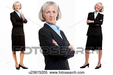 Stock Photography - Collage of Senior Businesswoman. Fotosearch