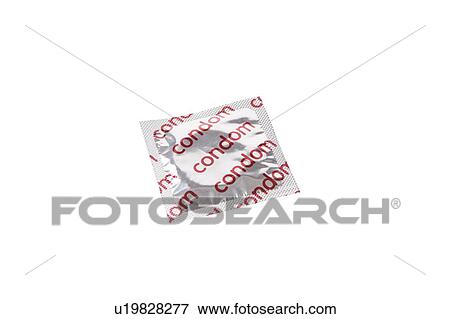 Stock Photo - Condom packet over white background. Fotosearch