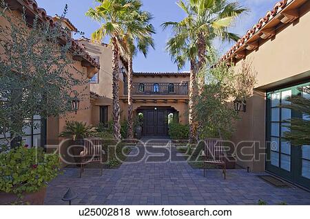 Stock Photo - Courtyard of mansion. Fotosearch
