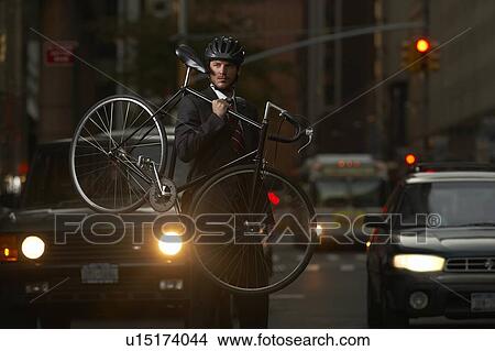 Picture - Cycling Commute. Fotosearch