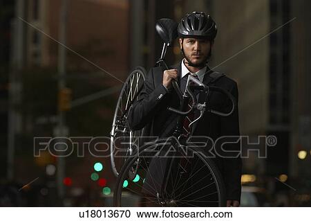 Stock Image - Cycling Commute. Fotosearch
