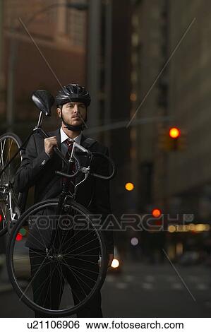 Stock Photograph - Cycling Commute. Fotosearch