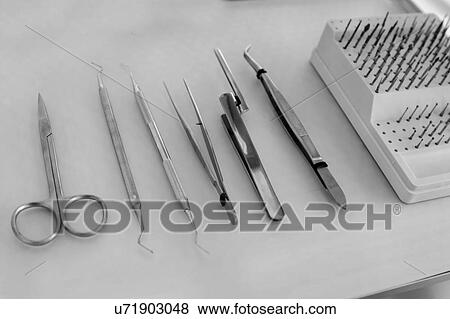 Dental clinic and dental instruments View Large Photo Image Stock Photo - Dental clinic and dental instruments. Fotosearch