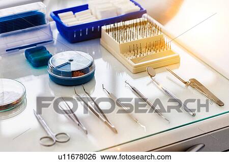Dental clinic and dental instruments View Large Photo Image Stock Photograph - Dental clinic and dental instruments. Fotosearch