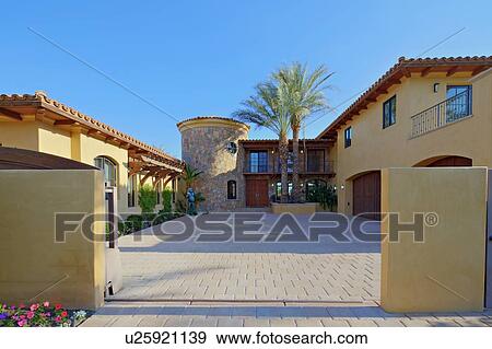 Entrance of luxurious manor house View Large Photo Image Stock Photo - Entrance of luxurious manor house. Fotosearch