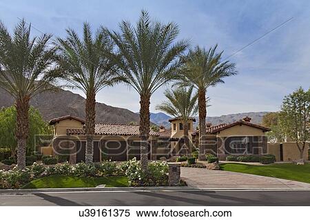 Stock Photography - Facade of a luxurious villa. Fotosearch