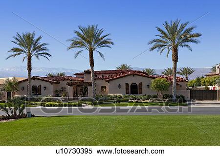 Stock Photography - Facade of a luxury mansion. Fotosearch