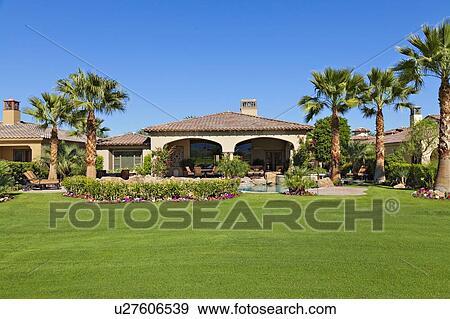 Stock Photo - Facade of luxury manor house. Fotosearch