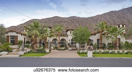 Stock Photography - Facade of luxury mansion. Fotosearch