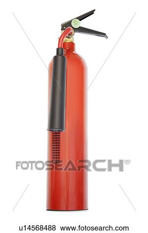 Stock Photo - Fire extinguisher against white background. Fotosearch