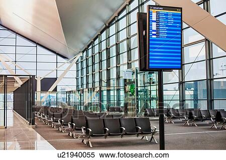 Stock Photography - Flight display monitor in airport. Fotosearch