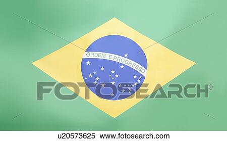 Stock Photography - Full-frame shot of Brazilian flag. Fotosearch