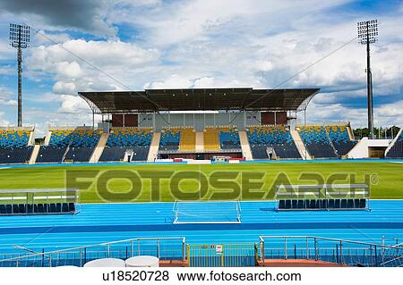 Full length view athlete stadium View Large Photo Image Stock Photo - Full length view athlete stadium. Fotosearch